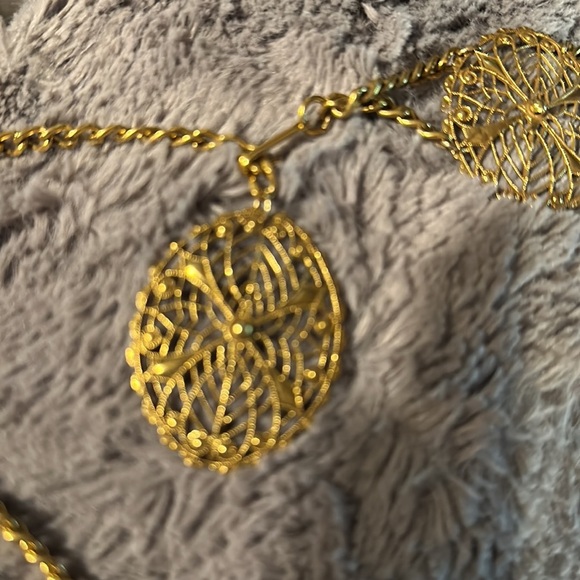 34” end to end Draping Golden Belt with Metal Fringe in each Section (4 total) - Picture 2 of 3